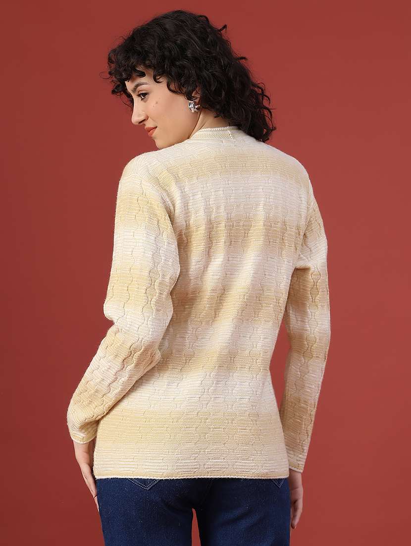 women self design long sleeve cardigan - 22087629 -  Standard Image - 4