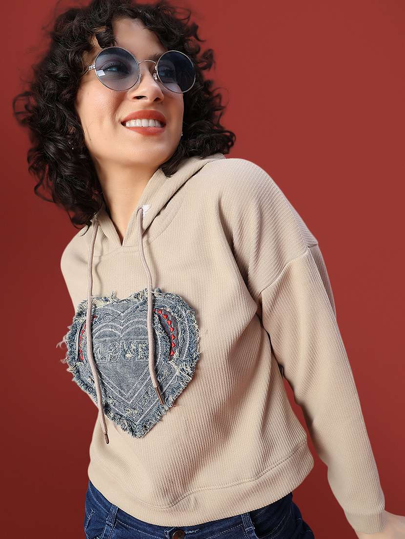 women long sleeve hooded sweatshirt