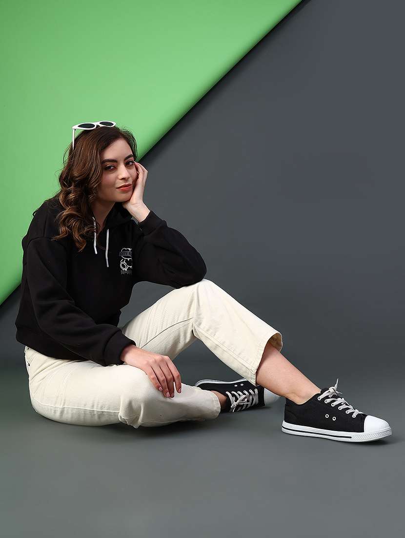 women printed long sleeve hooded sweatshirt - 22087883 -  Standard Image - 4