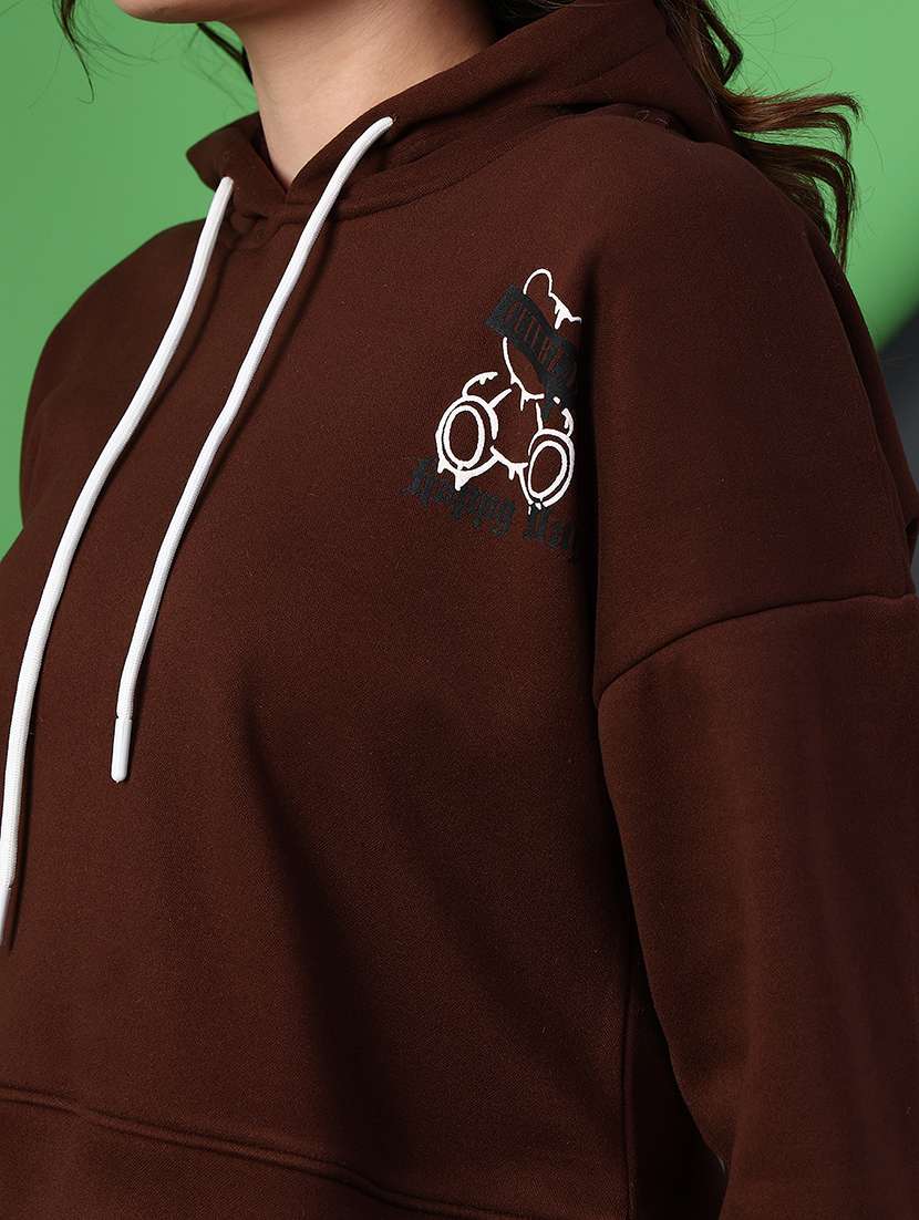 women printed long sleeve hooded sweatshirt - 22087887 -  Standard Image - 4