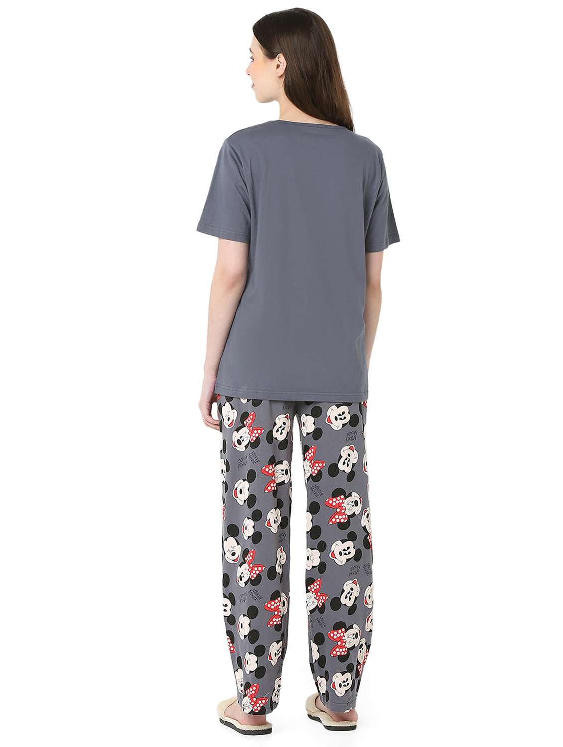 grey cotton pyjama set nightwear - 22087931 -  Standard Image - 4