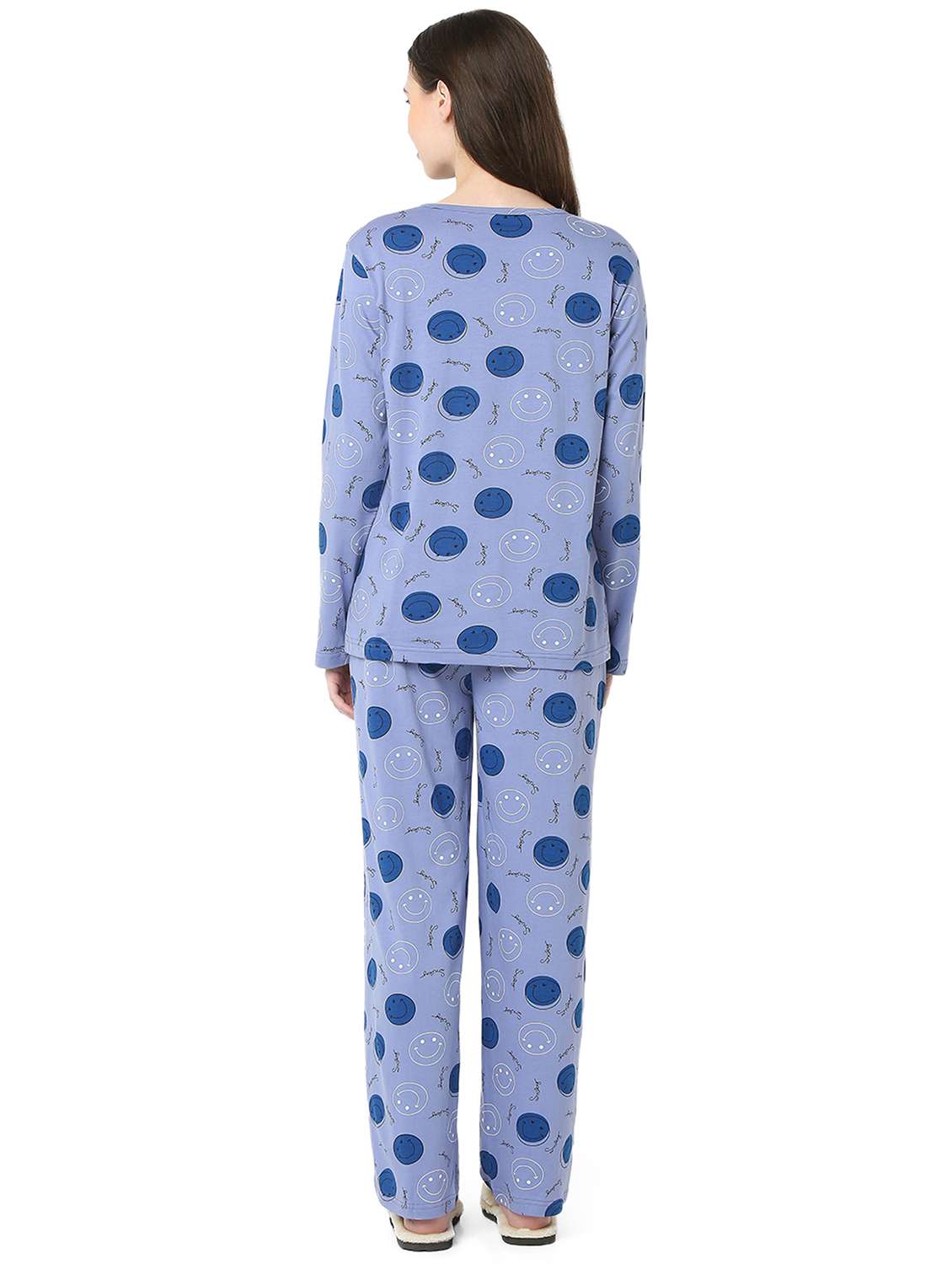 women printed long sleeve nightwear pyjama set - 22087933 -  Standard Image - 4