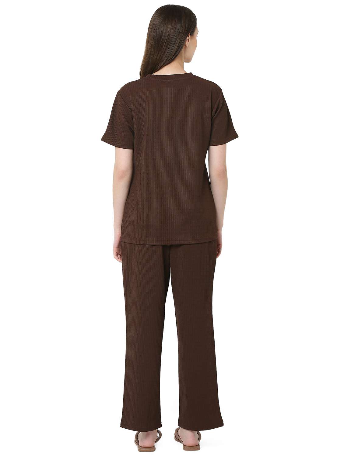 women solid nightwear pyjama set - 22087943 -  Standard Image - 4