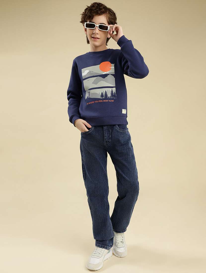 boys front print long sleeve sweatshirt - 22087965 -  Standard Image - 4