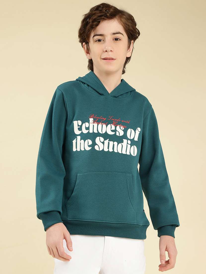 boys chest print long sleeve sweatshirt