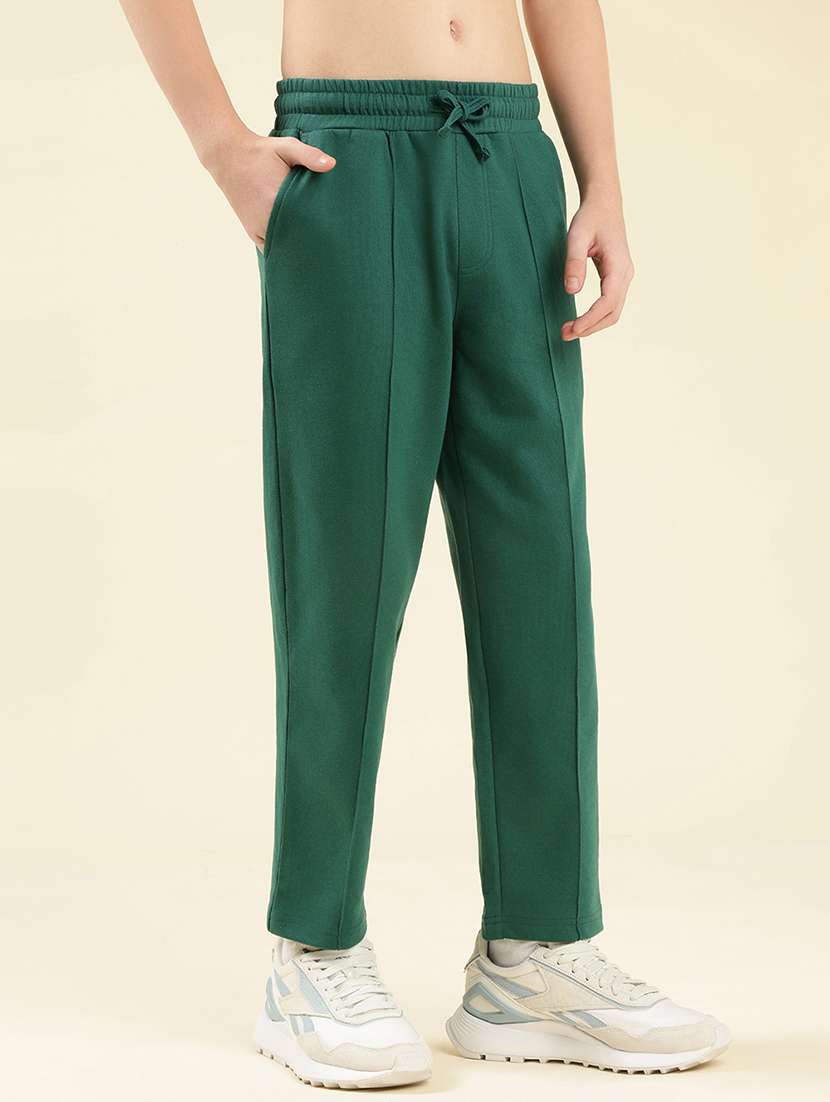 boys solid mid rise winterwear trackpant - 22087991 - Standard Image - 1