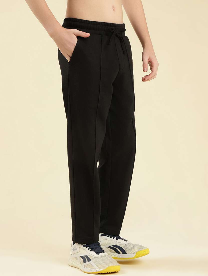 boys solid mid rise winterwear trackpant - 22087992 -  Standard Image - 1