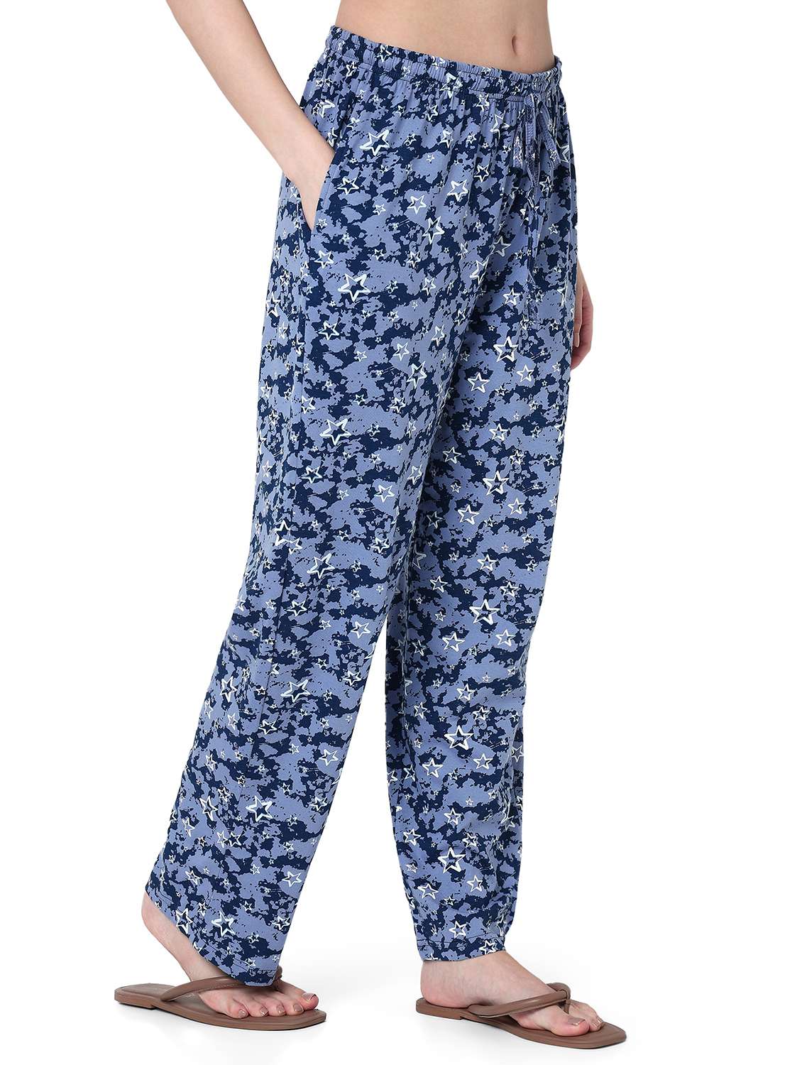 women printed mid rise pajama - 22088001 - Standard Image - 1