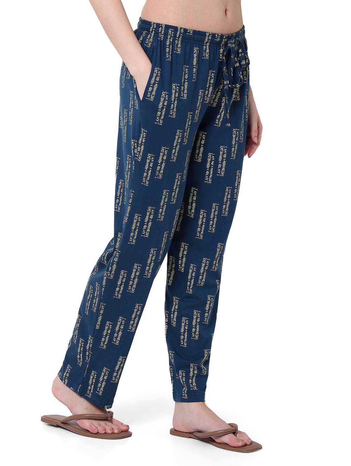 women printed mid rise pajama - 22088002 - Standard Image - 1