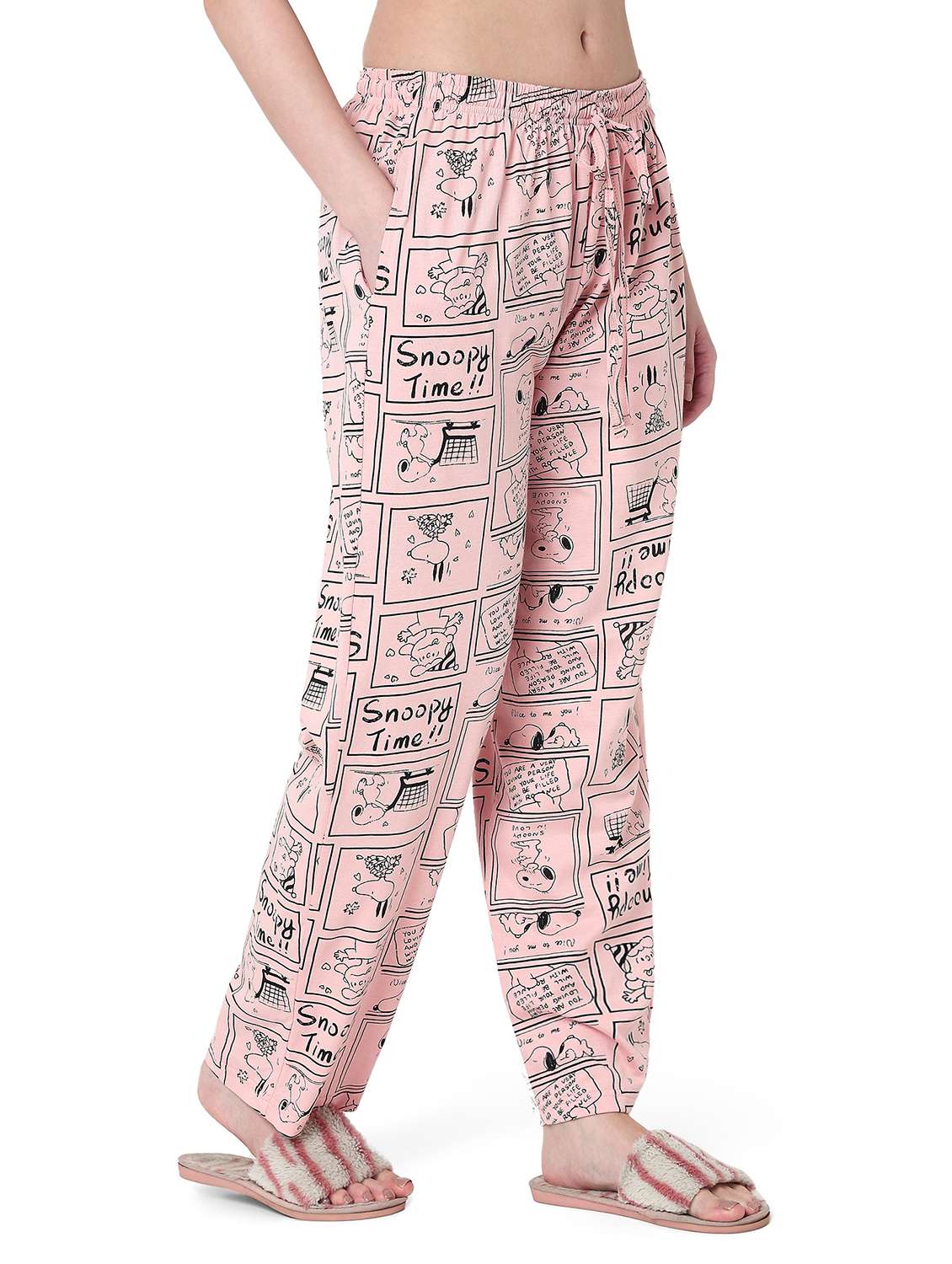 women printed mid rise pajama - 22088004 - Standard Image - 1