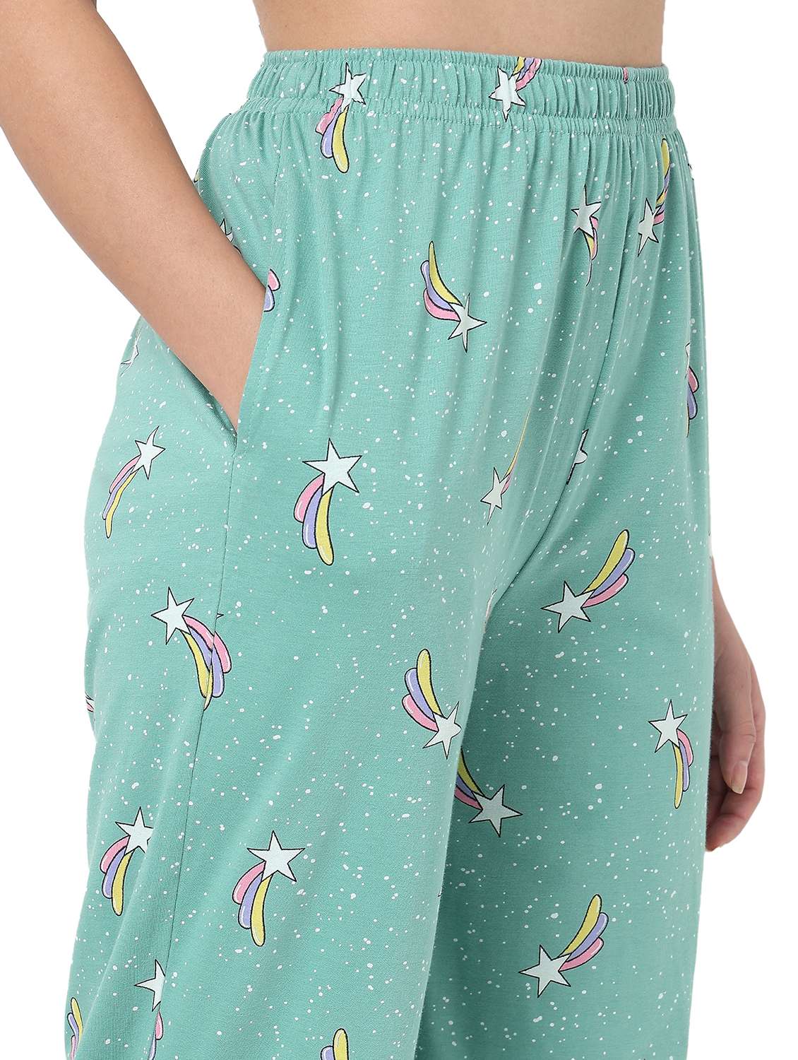 women printed mid rise pajama - 22088008 - Standard Image - 4