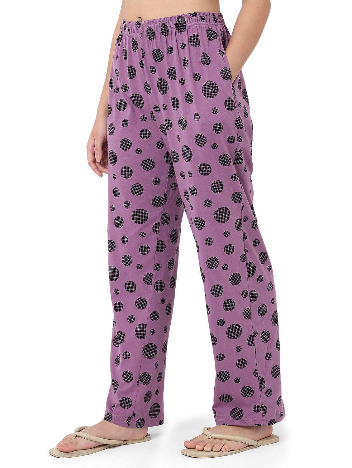 women printed mid rise pajama - 22088009 -  Standard Image - 1