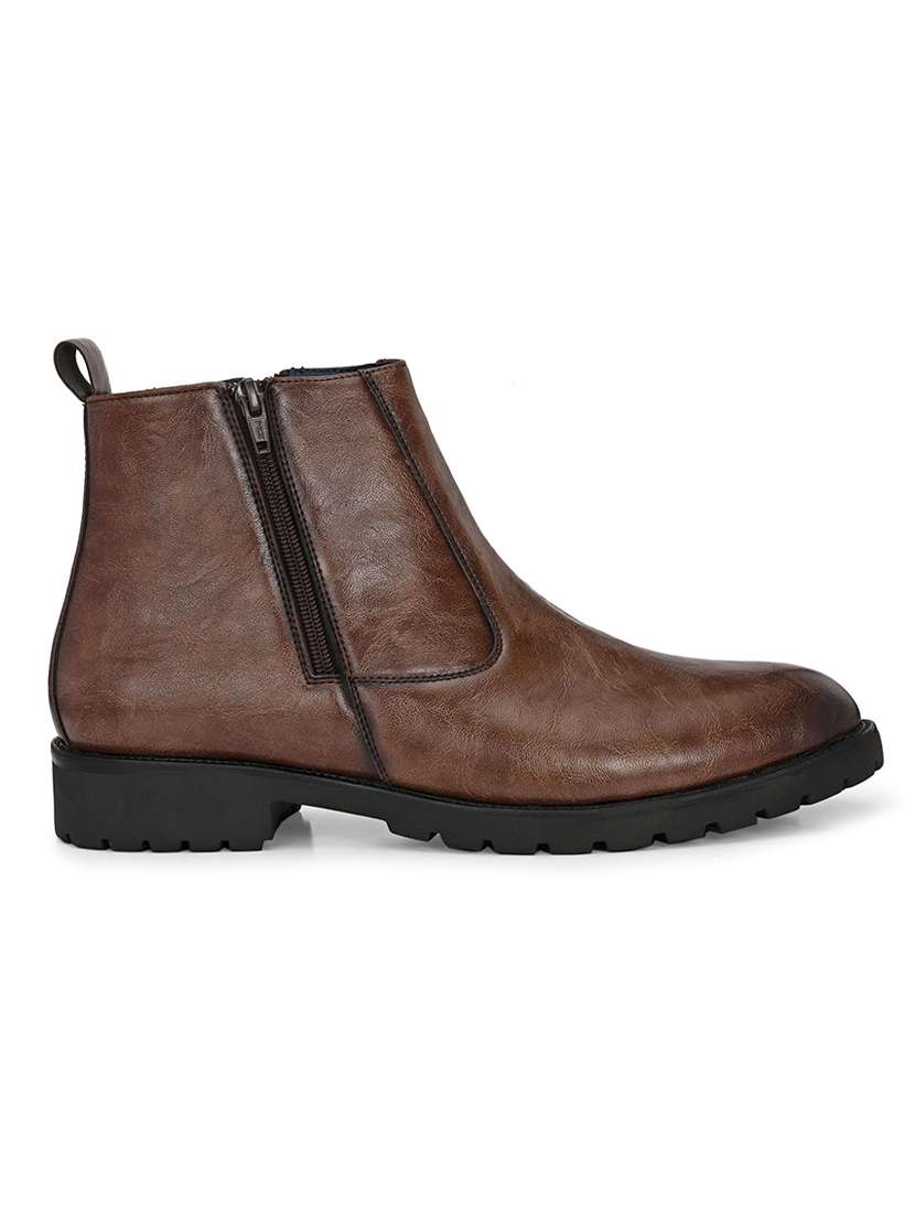 men brown slip on boot - 22088015 -  Standard Image - 1