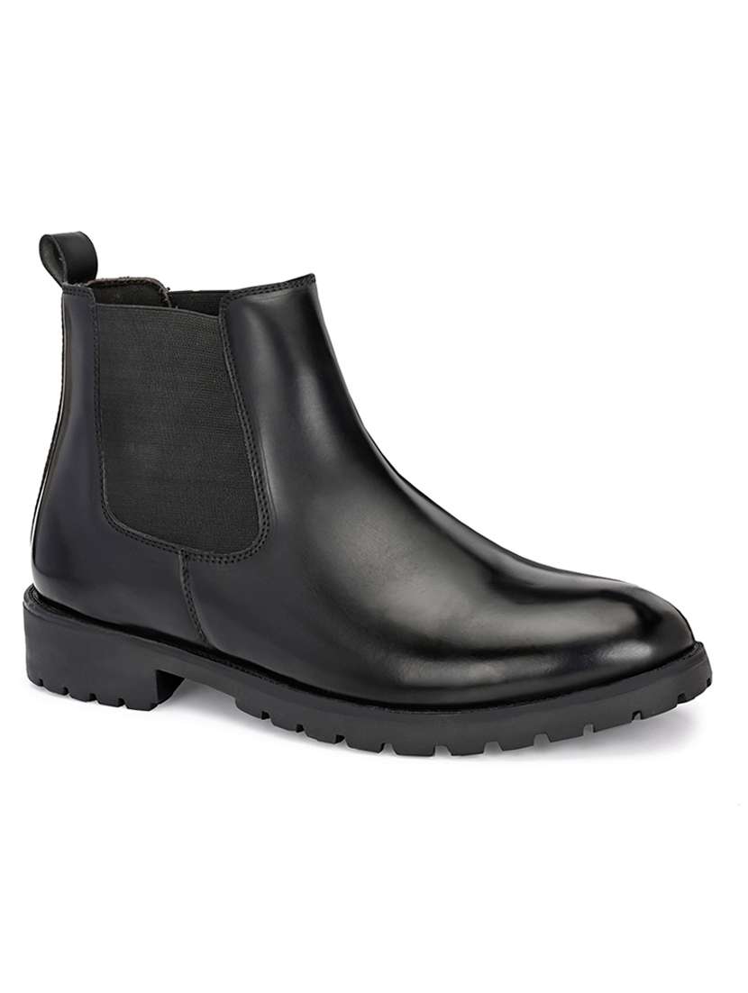 men black slip on boot - 22088016 -  Standard Image - 1