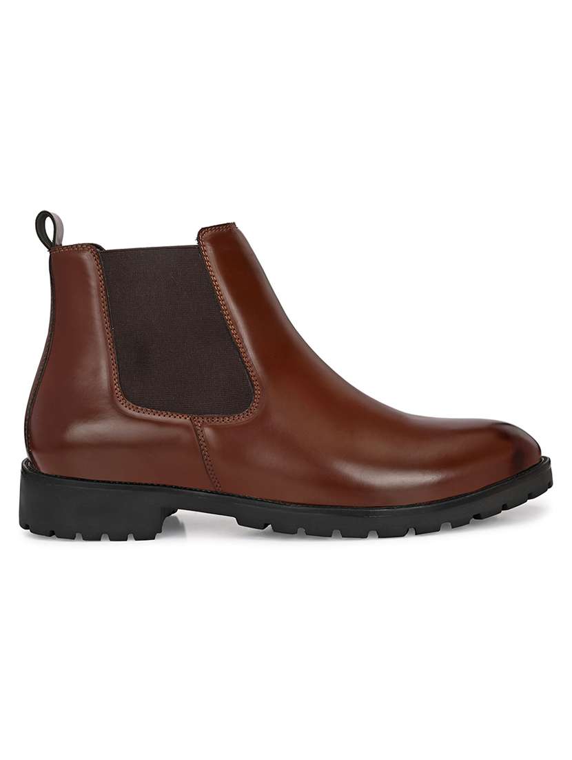 men brown slip on boot - 22088017 -  Standard Image - 1