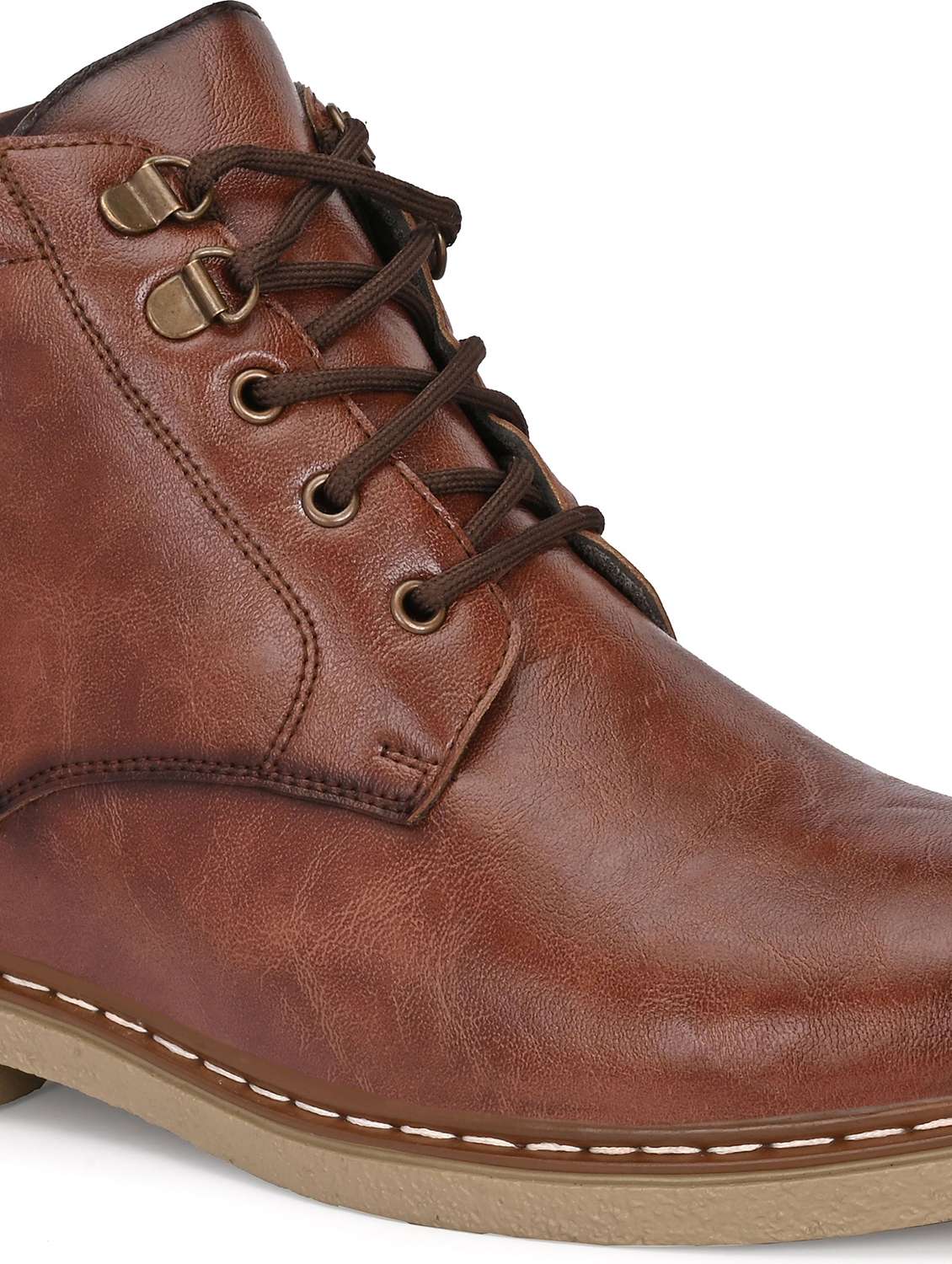 men brown lace up boot - 22088019 - Standard Image - 4