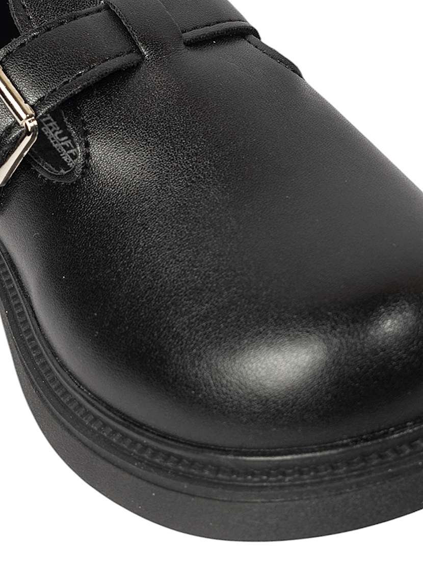 kids black solid slip on loafer - 22088028 - Standard Image - 6