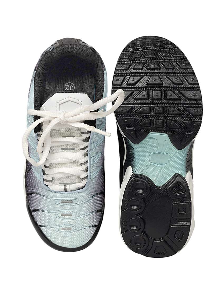 kids blue solid lace up sneaker - 22088034 -  Standard Image - 4