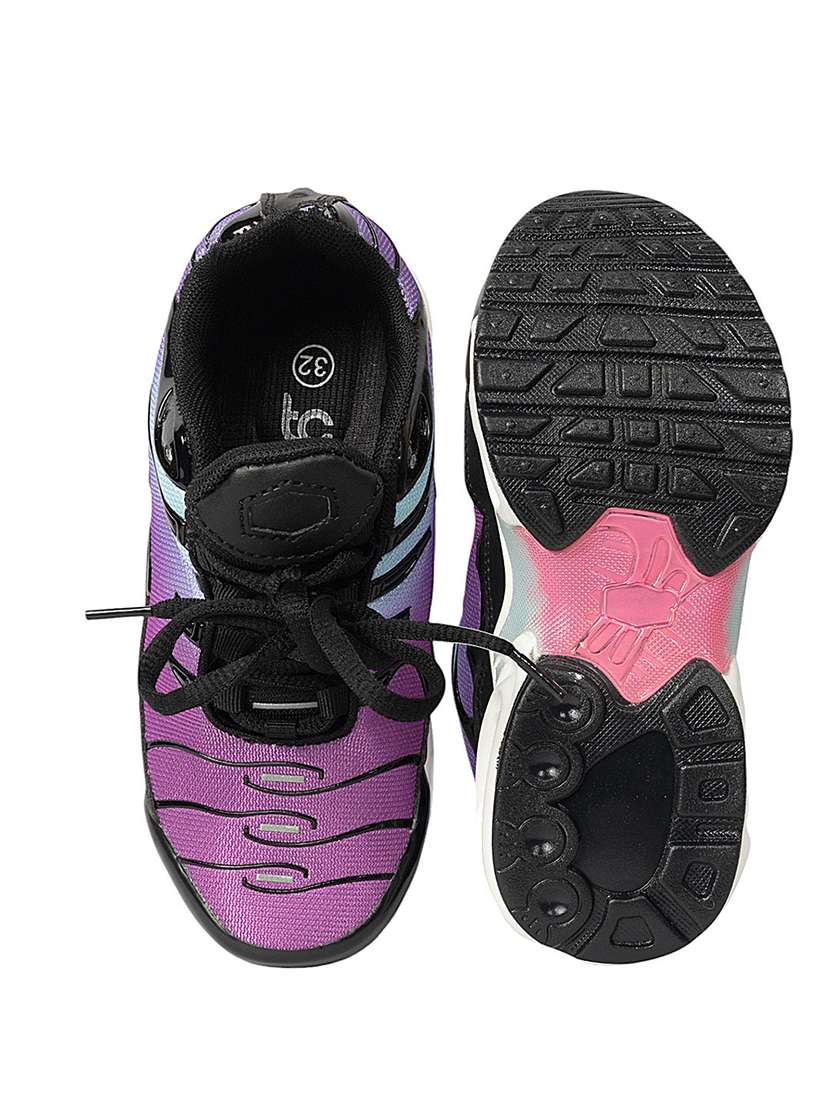 kids purple lace up sneaker - 22088035 -  Standard Image - 4