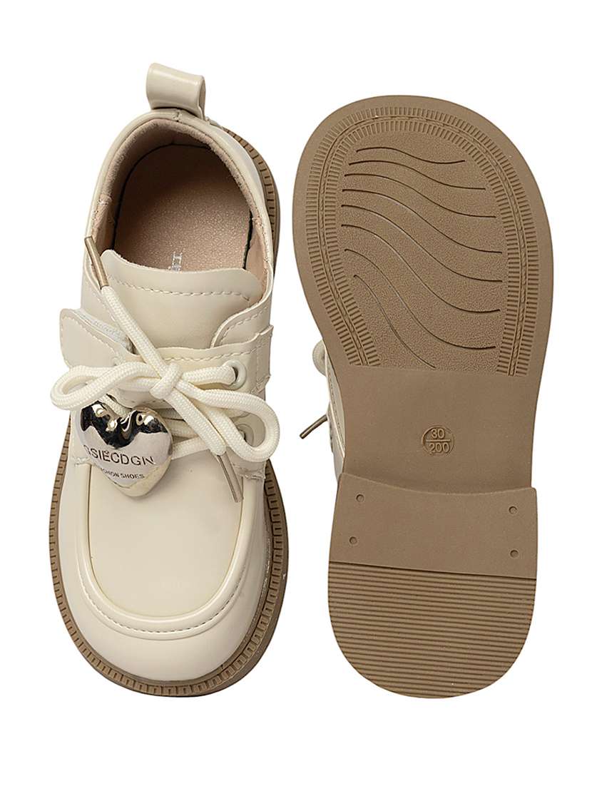 boys beige solid lace up shoes - 22088036 - Standard Image - 4