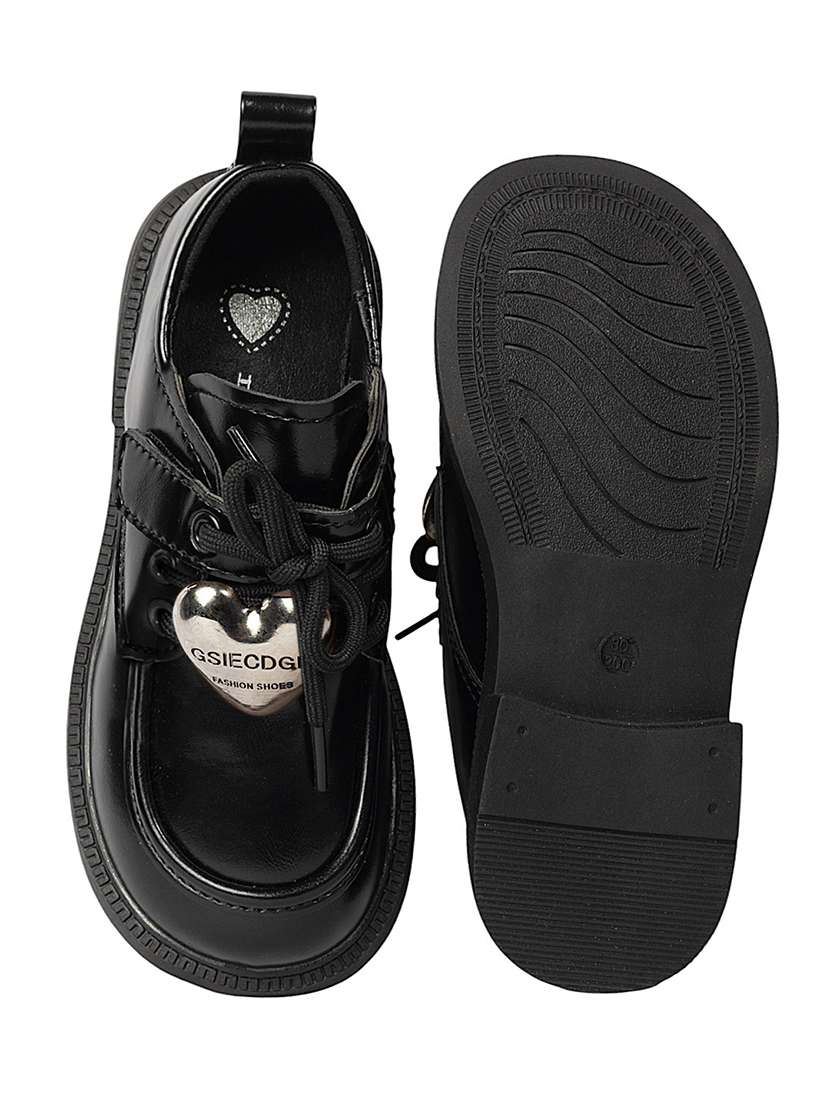 boys black solid lace up shoes - 22088037 - Standard Image - 4