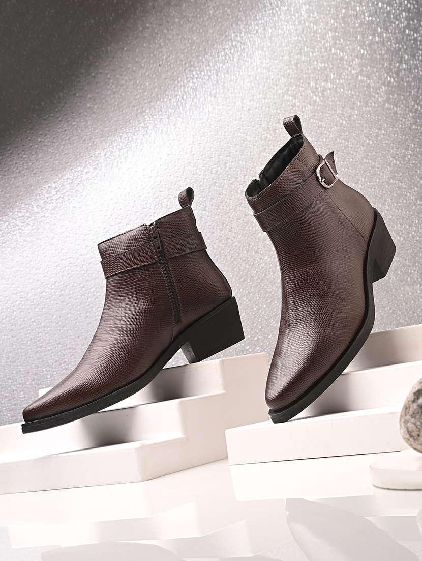 women textured slip on ankle boot - 22088040 - Zoom Image - 0