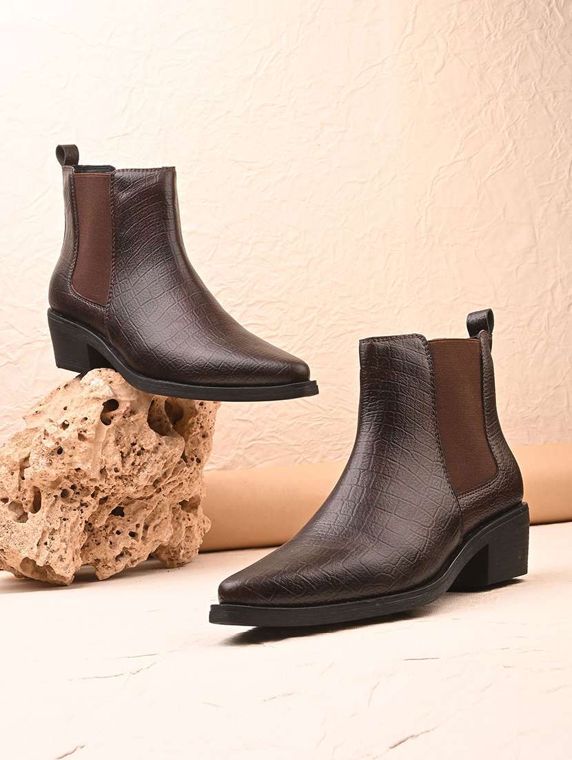 women textured slip on ankle boot - 22088043 -  Zoom Image - 0