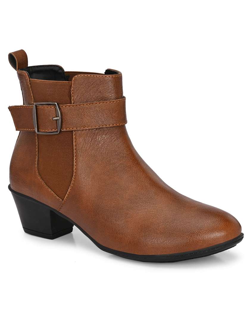 women solid slip on ankle boot - 22088047 - Standard Image - 1