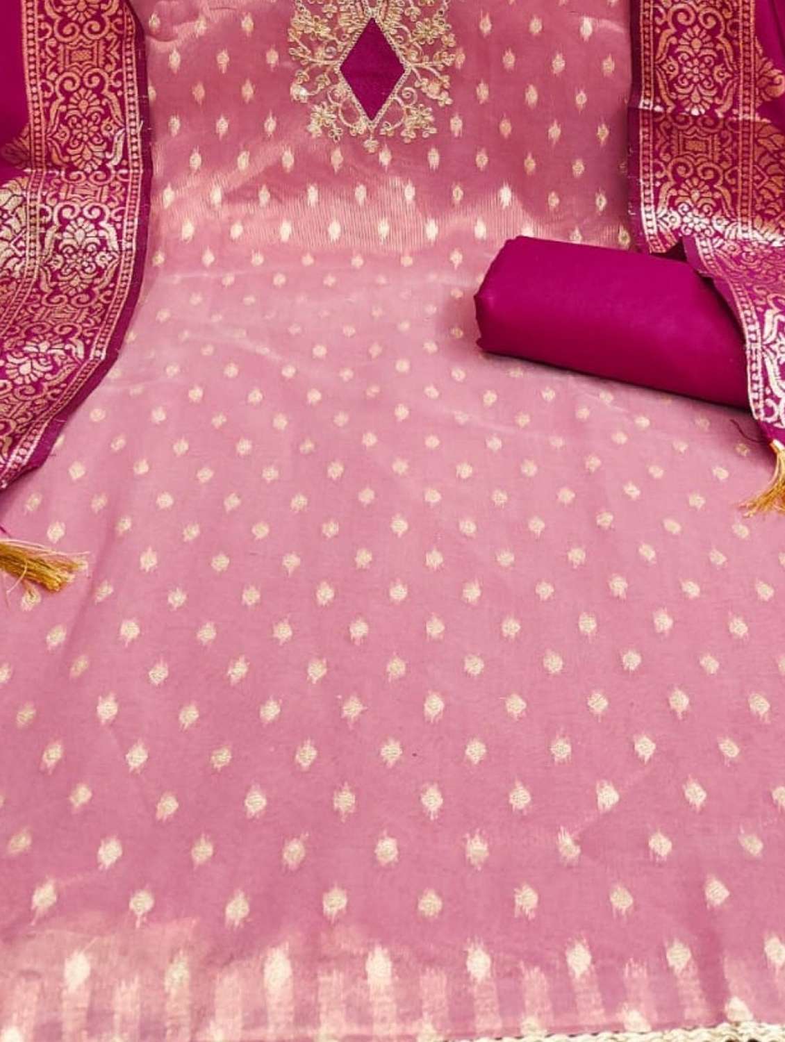 women self design embroidered unstitched suit set - 22088048 -  Standard Image - 4