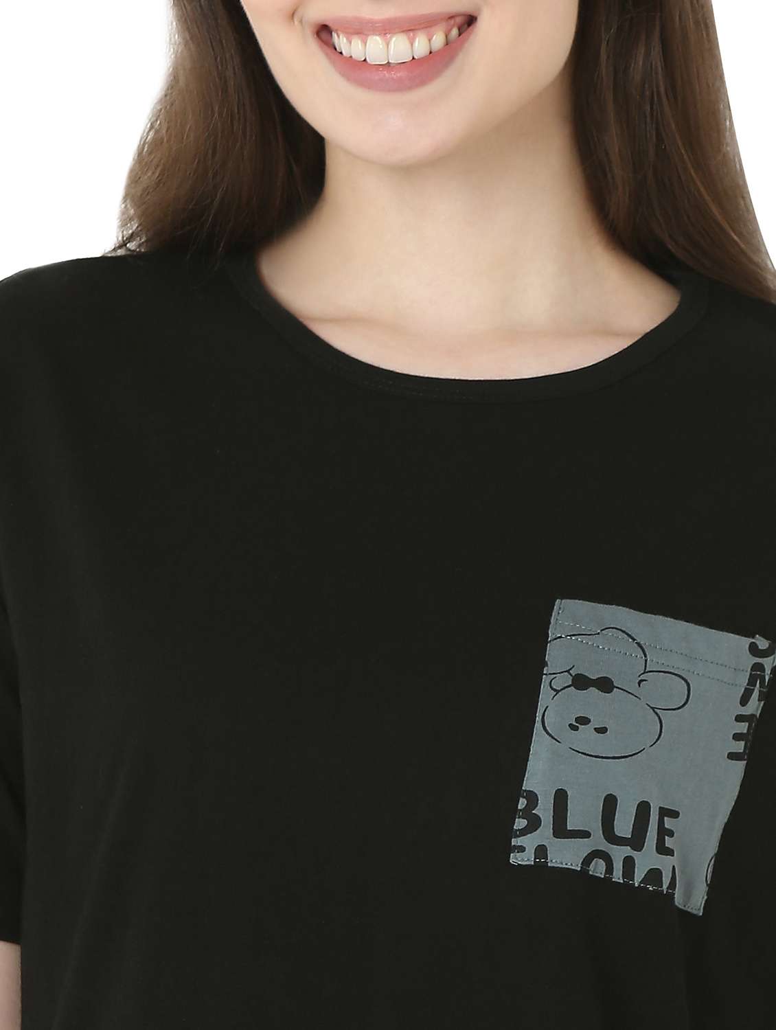 women solid short sleeve regular fit t-shirt - 22088062 - Standard Image - 4