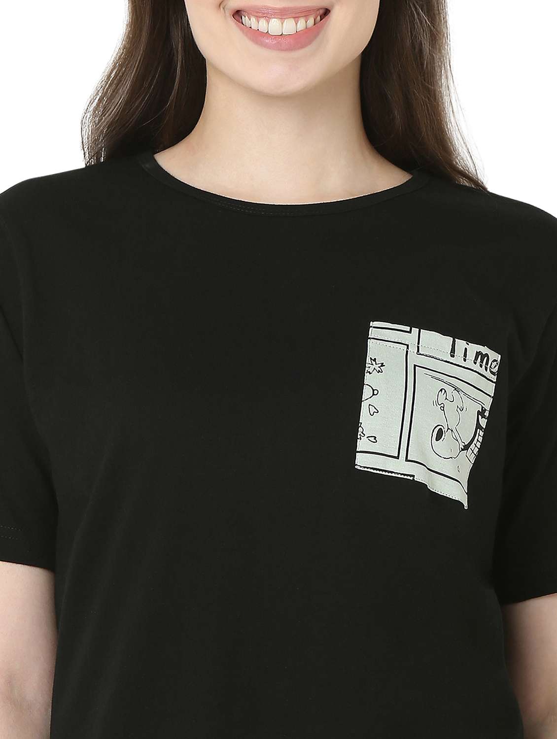 women solid short sleeve regular fit t-shirt - 22088065 - Standard Image - 4