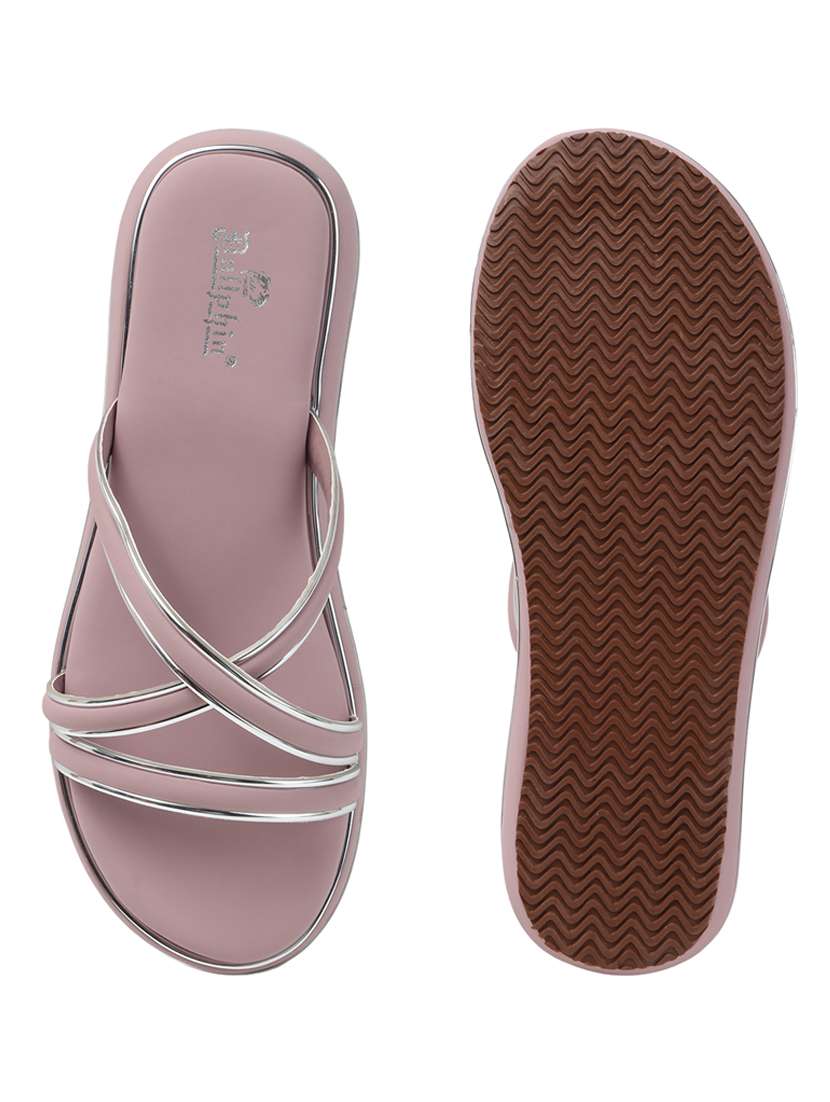 women black slip on flat sandal - 22088070 - Standard Image - 4