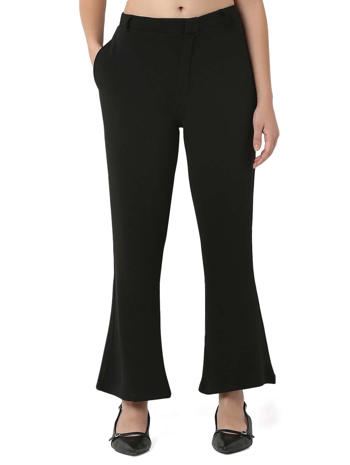 women solid top and trouser co-ord set - 22088091 - Standard Image - 4