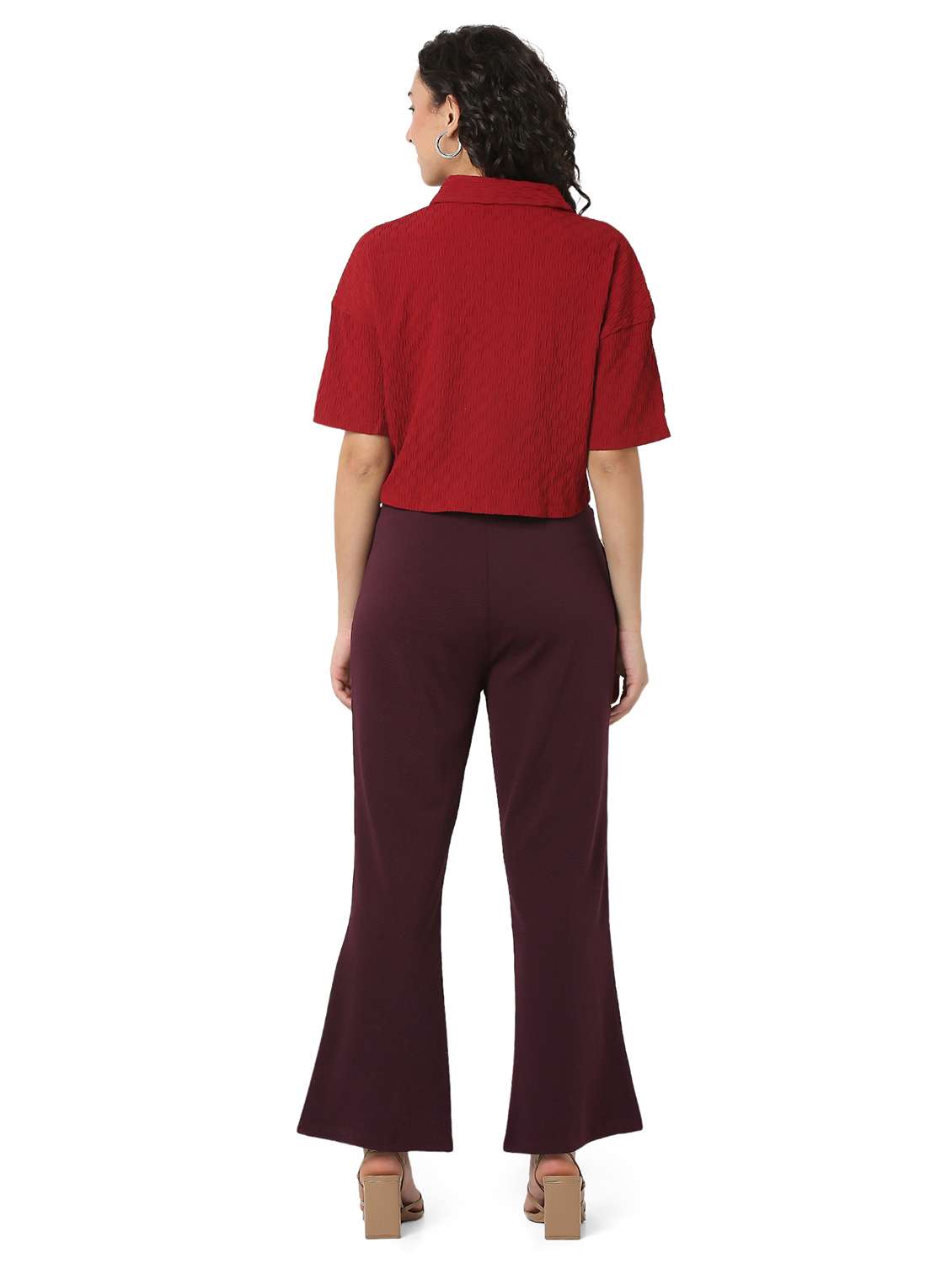 women solid shirt and trouser co-ord set - 22088097 - Standard Image - 4