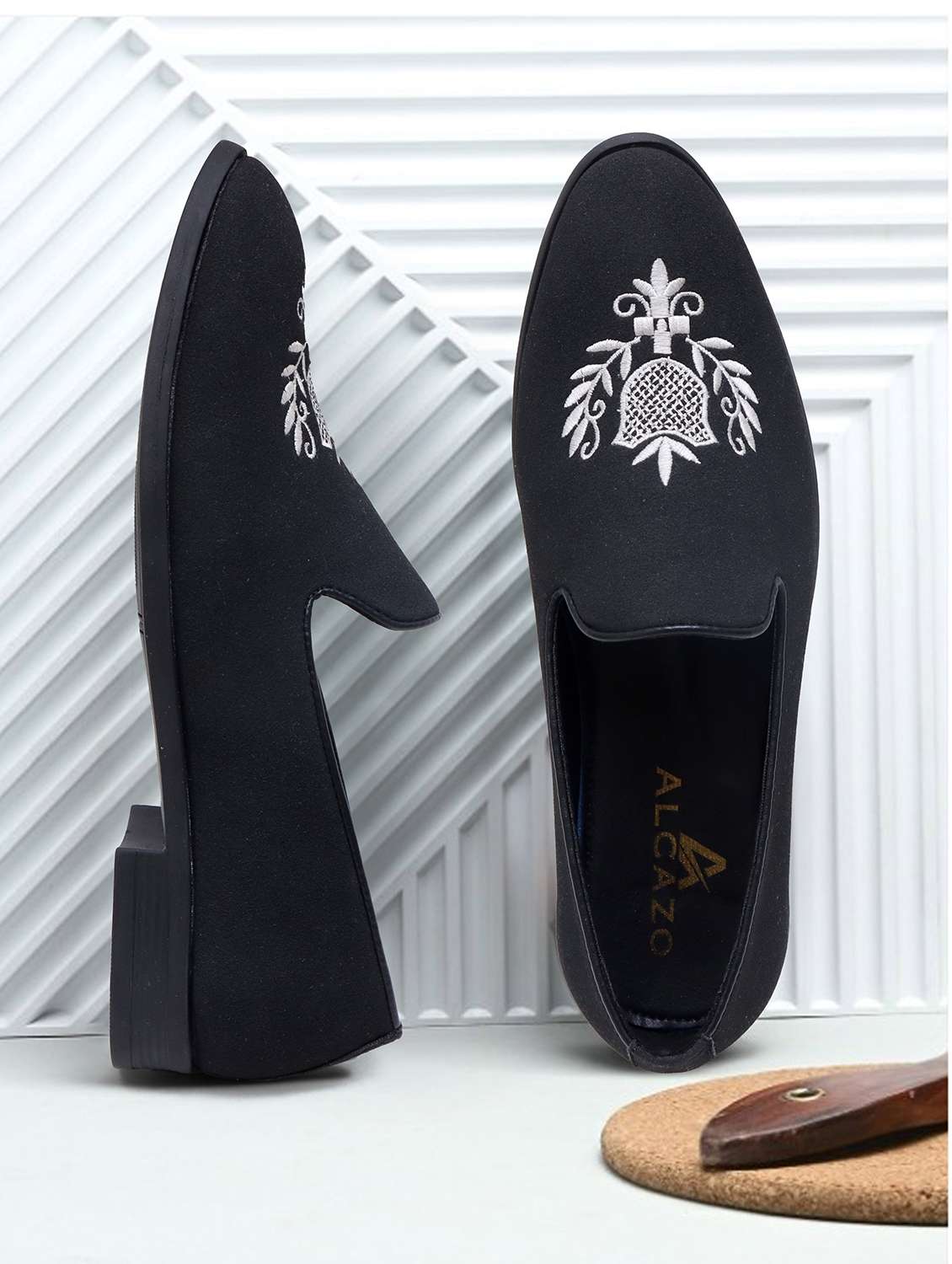 men black slip on moccasin