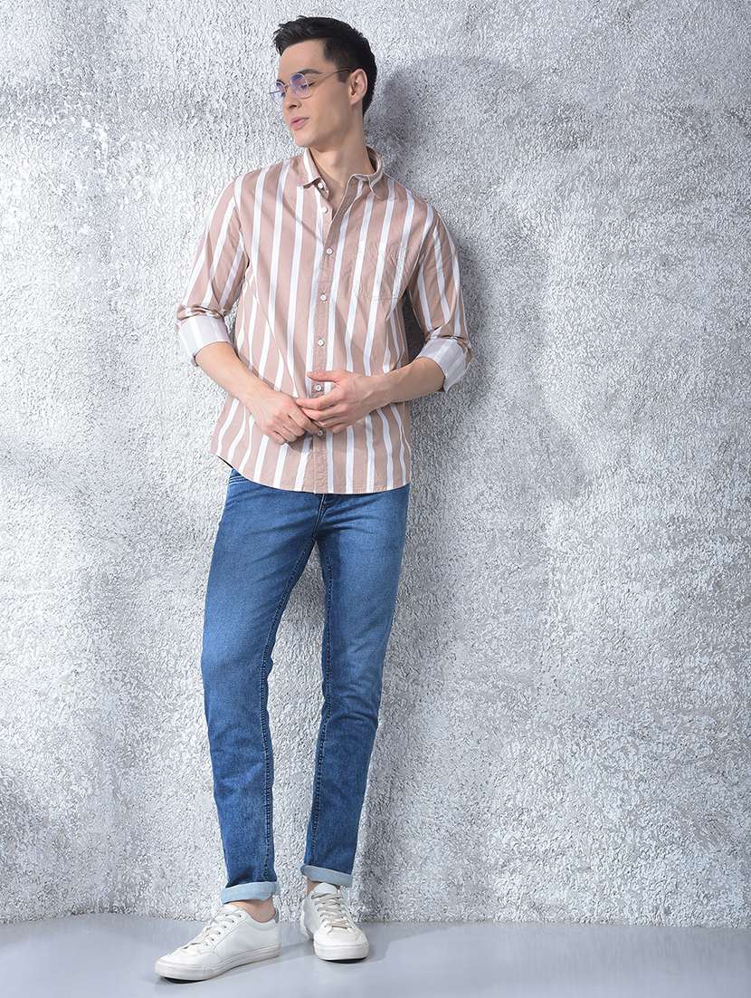 men washed low rise full length slim fit jeans - 22088162 - Standard Image - 4