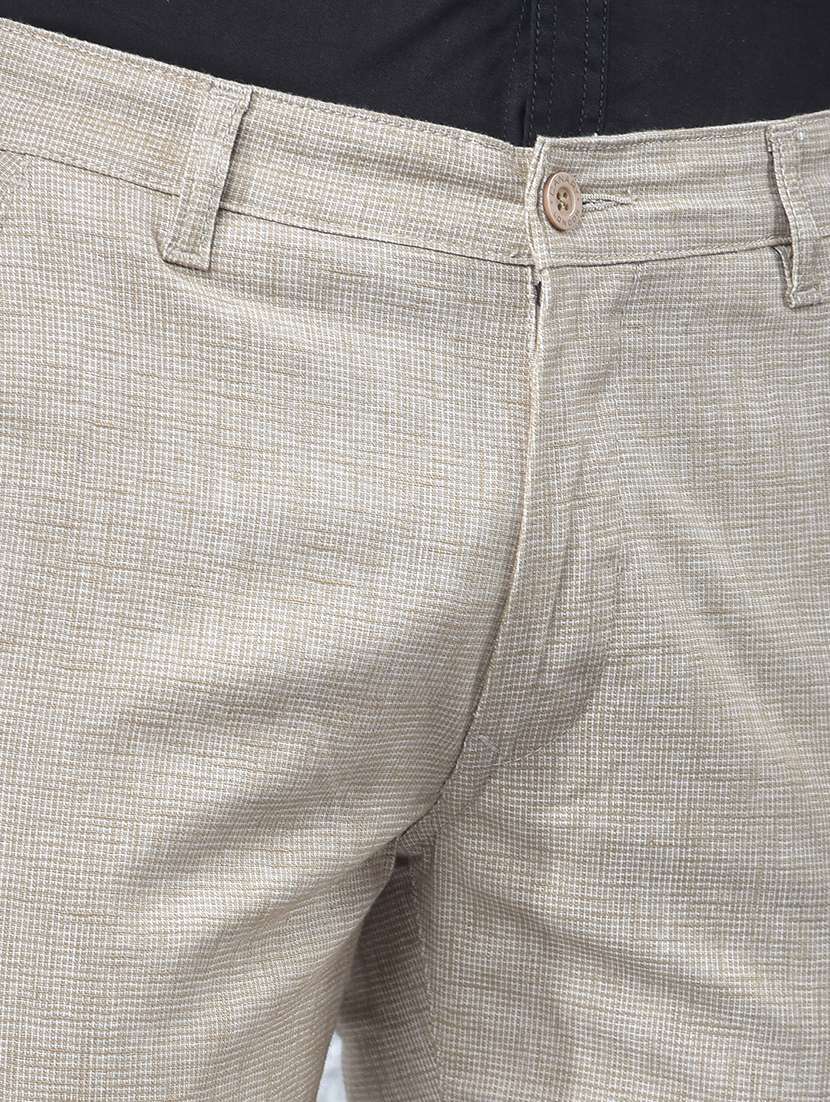 men solid mid rise flat front chinos - 22088166 - Standard Image - 6