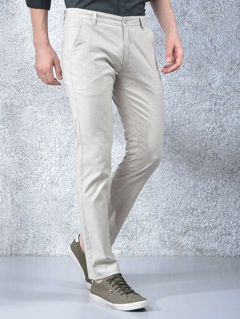 men solid mid rise flat front chinos - 22088167 -  Standard Image - 1