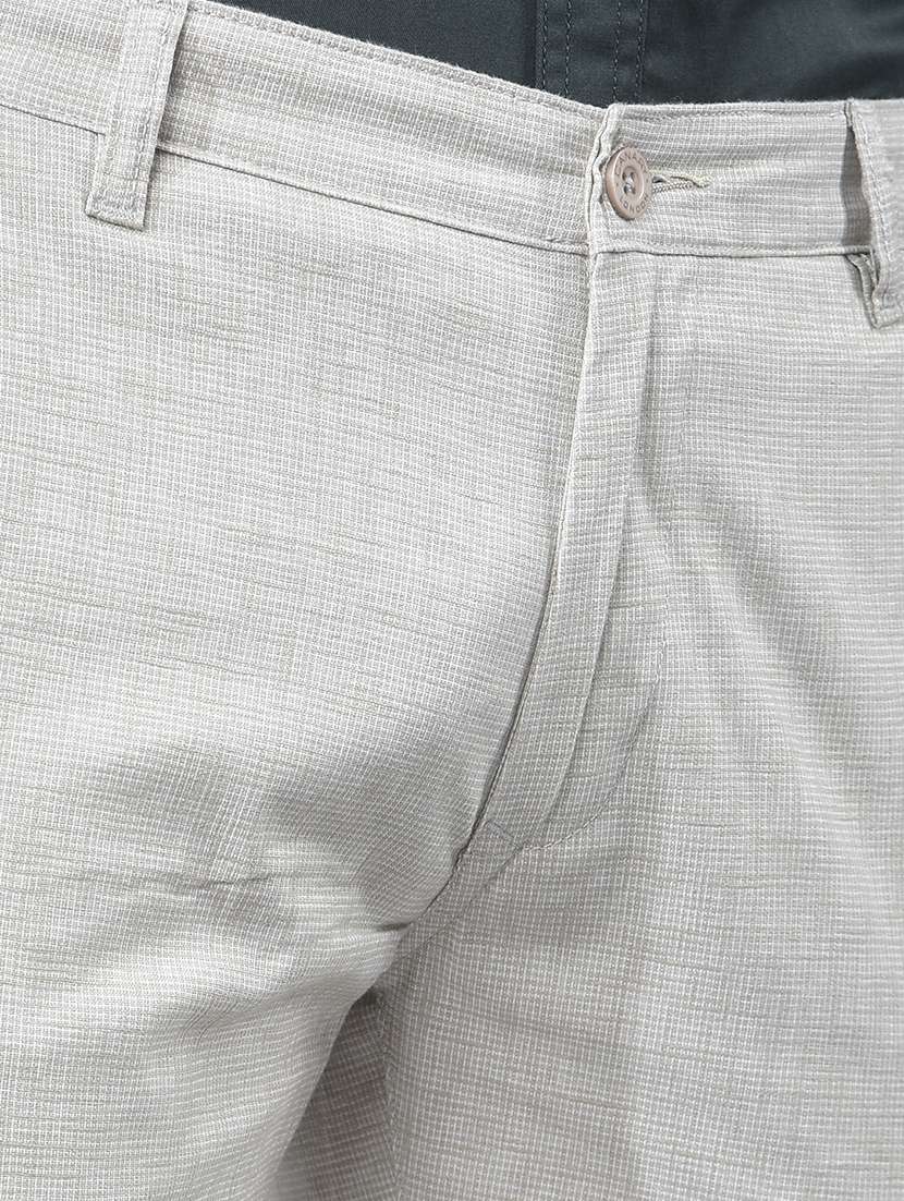 men solid mid rise flat front chinos - 22088167 -  Standard Image - 6