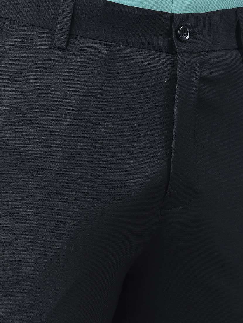 men solid mid rise flat front full length formal trouser - 22088168 - Standard Image - 6