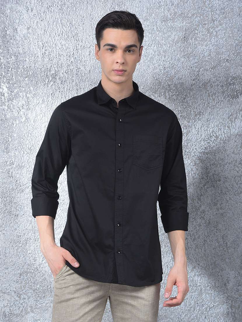 men solid long sleeve regular fit casual shirt - 22088173 - Standard Image - 4