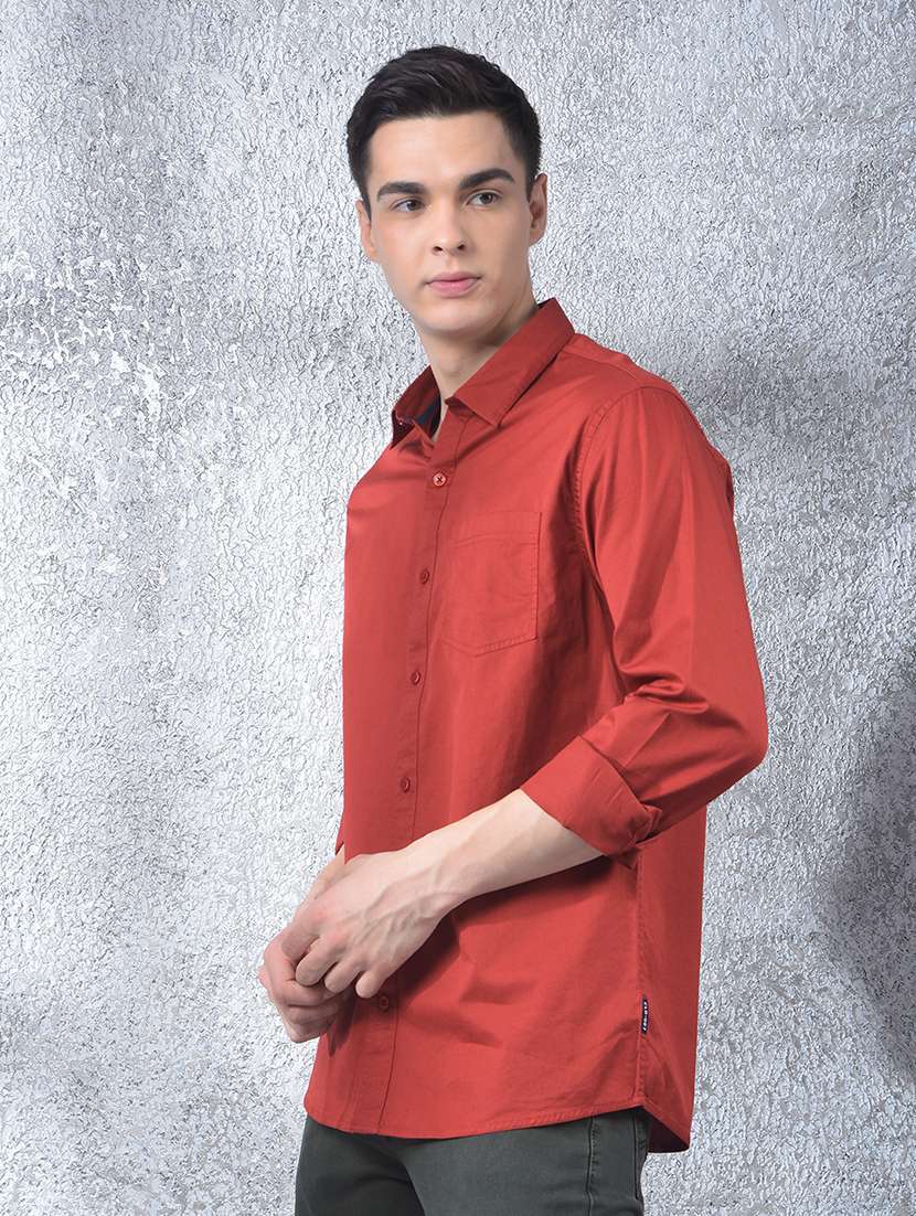 men solid long sleeve regular fit casual shirt - 22088176 -  Standard Image - 1