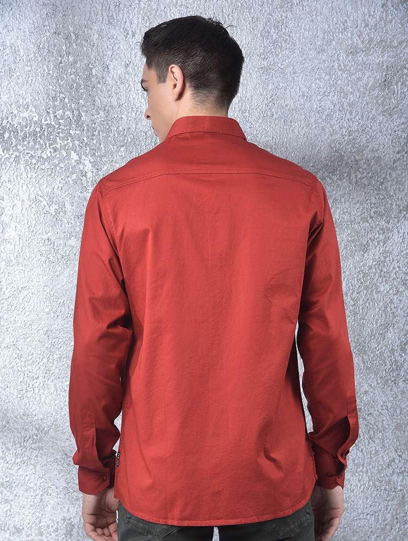 men solid long sleeve regular fit casual shirt - 22088176 - Standard Image - 4