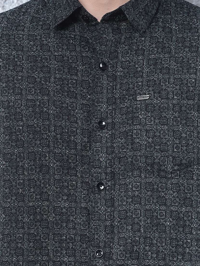 men printed long sleeve regular fit casual shirt - 22088177 - Standard Image - 6