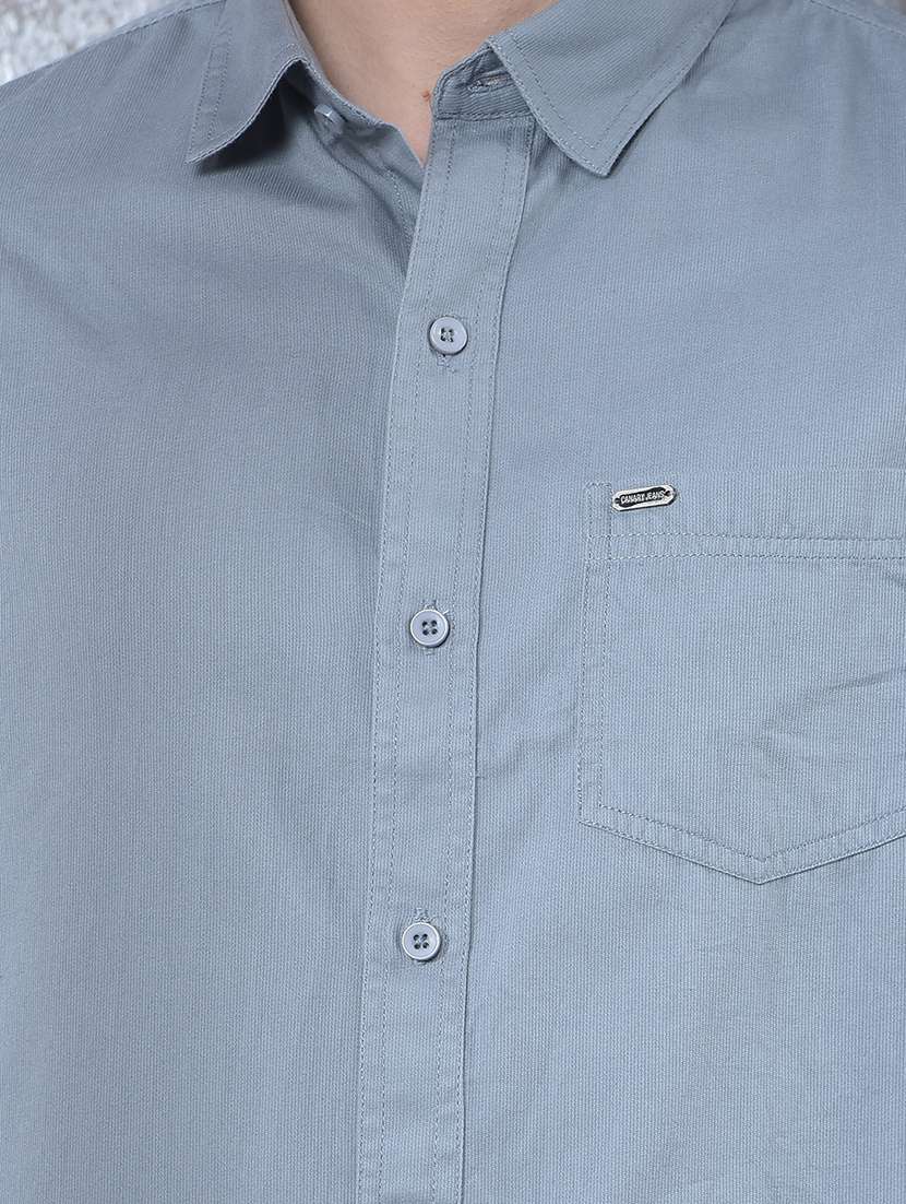 men solid long sleeve regular fit casual shirt - 22088181 - Standard Image - 6