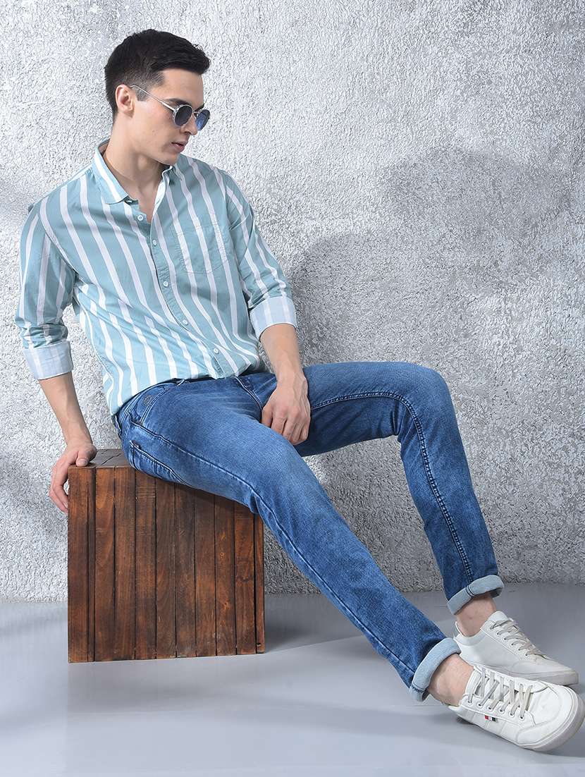 men striped long sleeve regular fit casual shirt - 22088182 - Standard Image - 6
