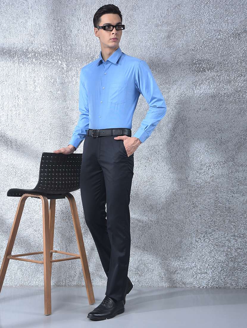 men solid long sleeve slim fit formal shirt - 22088185 - Standard Image - 6