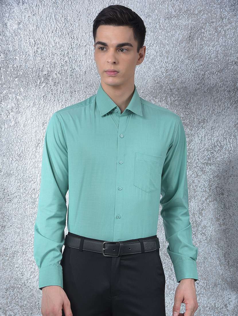 men solid long sleeve slim fit formal shirt - 22088186 -  Standard Image - 4