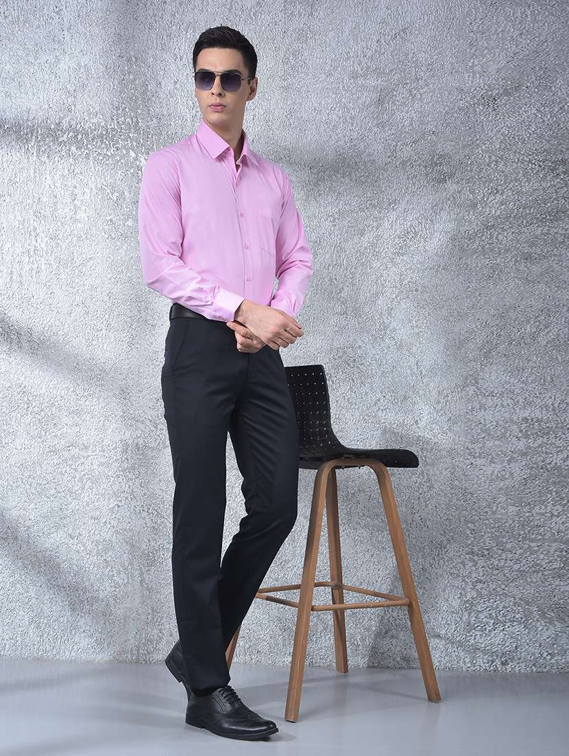 men solid long sleeve slim fit formal shirt - 22088188 - Standard Image - 6