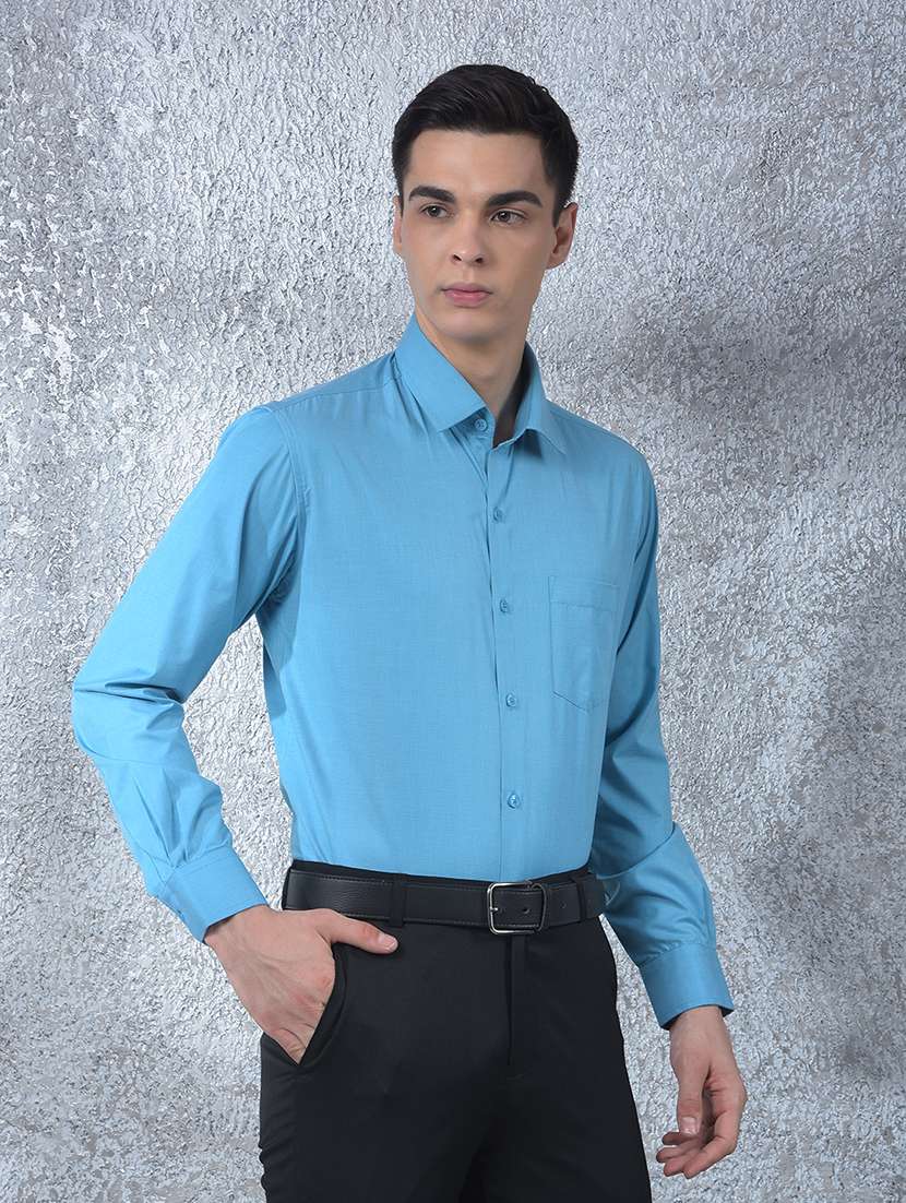 men solid long sleeve slim fit formal shirt - 22088189 - Standard Image - 1